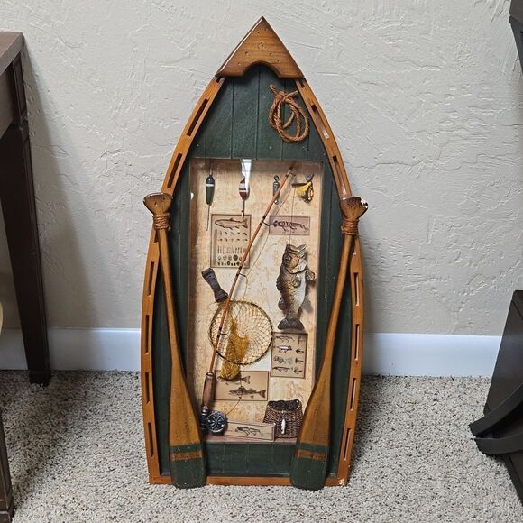 FISHING BOAT FRAMED WALL DECOR - Picture 1 of 11